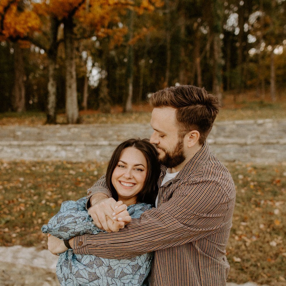 Charlie & Mary’s At-Home Proposal and Fall Engagement at Percy Warner - Walton's Jewelry