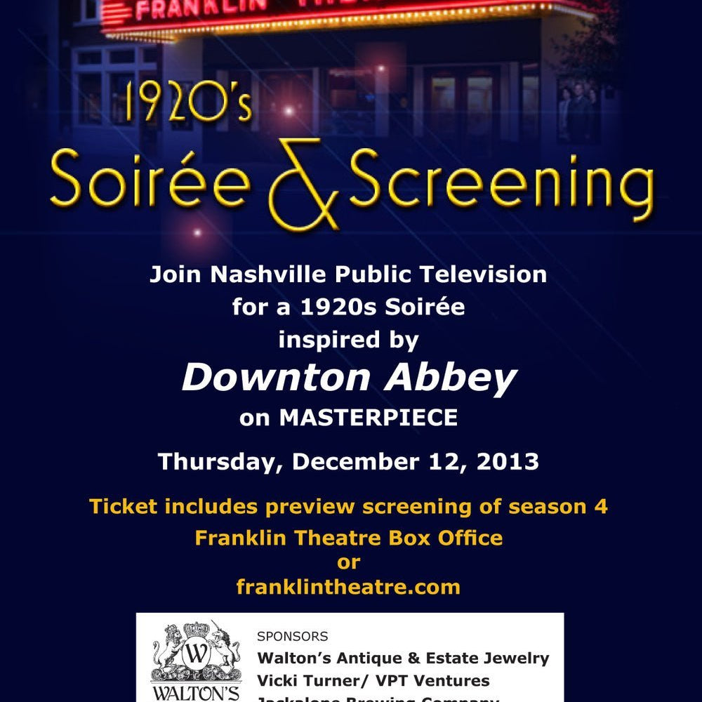 Walton's Sponsers Downton Abbey Soiree and Screening - Walton's Jewelry