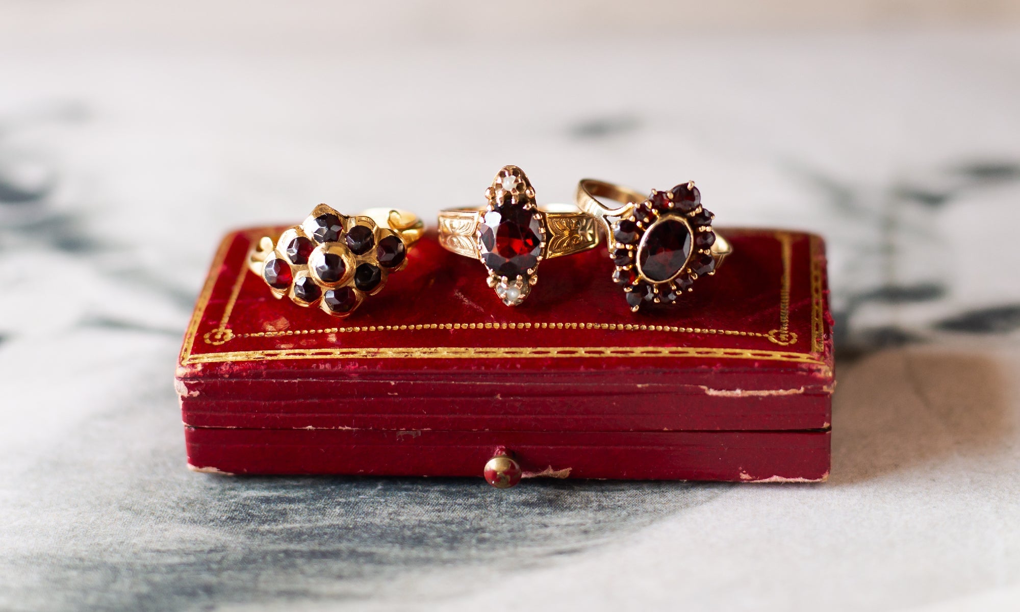 Georgian, Victorian, and Estate Garnet Rings in Yellow Gold | January Birthstone at Walton's Jewelry