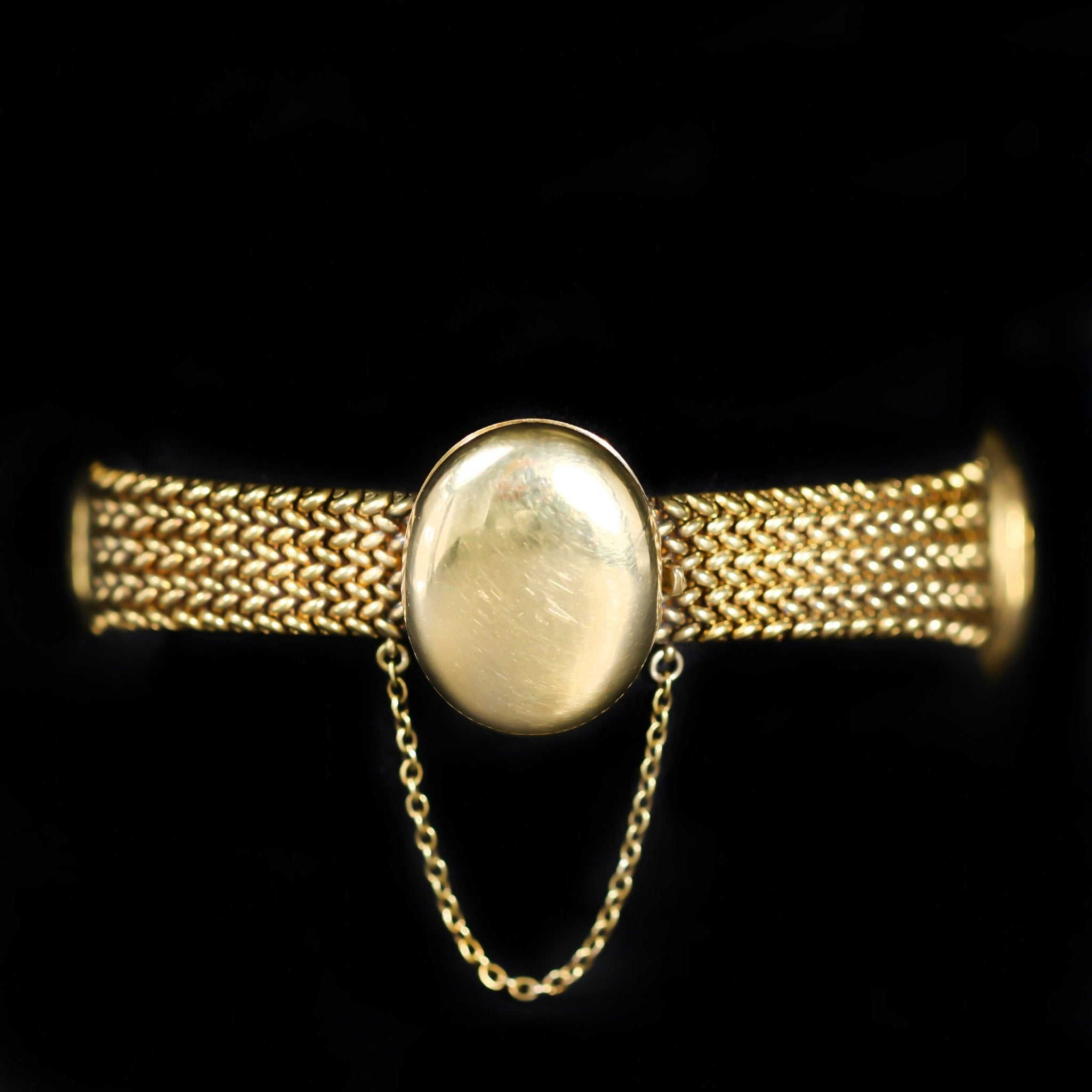 Victorian 14K Yellow Gold Locket Bracelet - Walton's Jewelry
