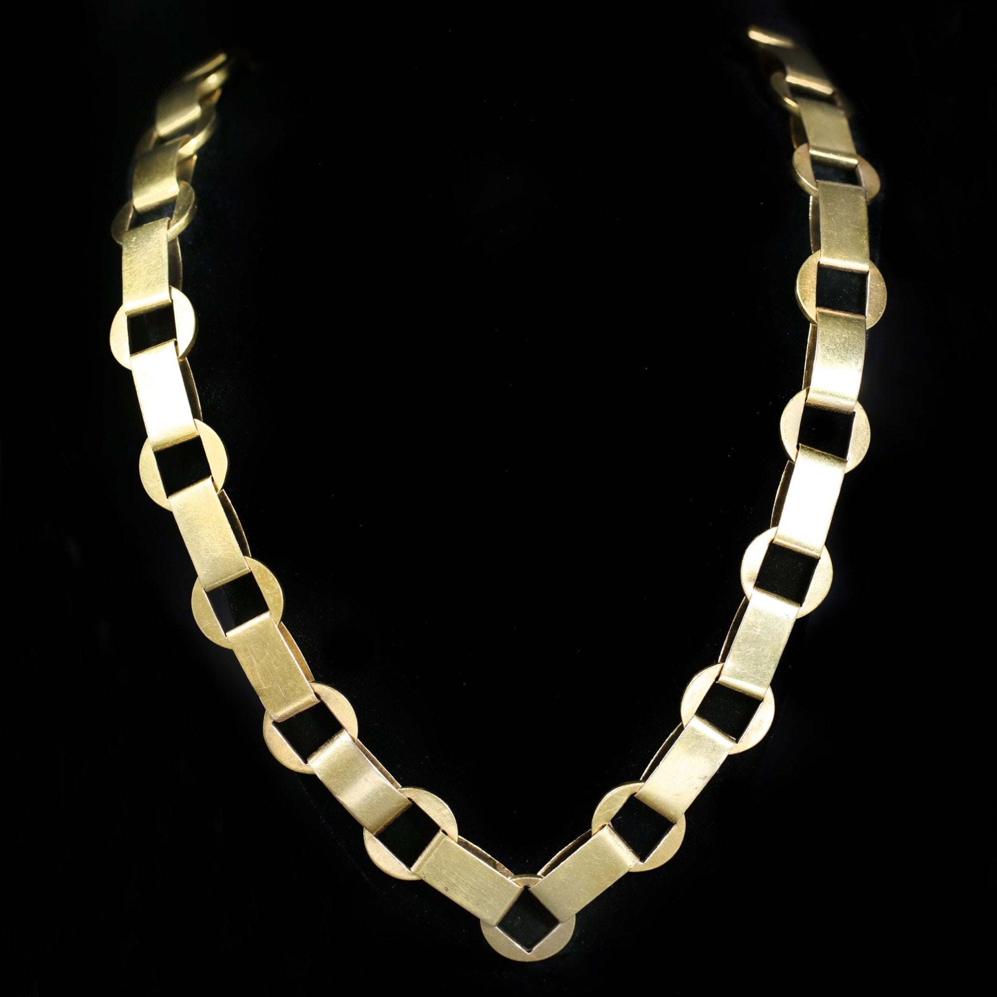 Victorian 15/18K Flat Link Chain, 18.5 Inches - Walton's Jewelry