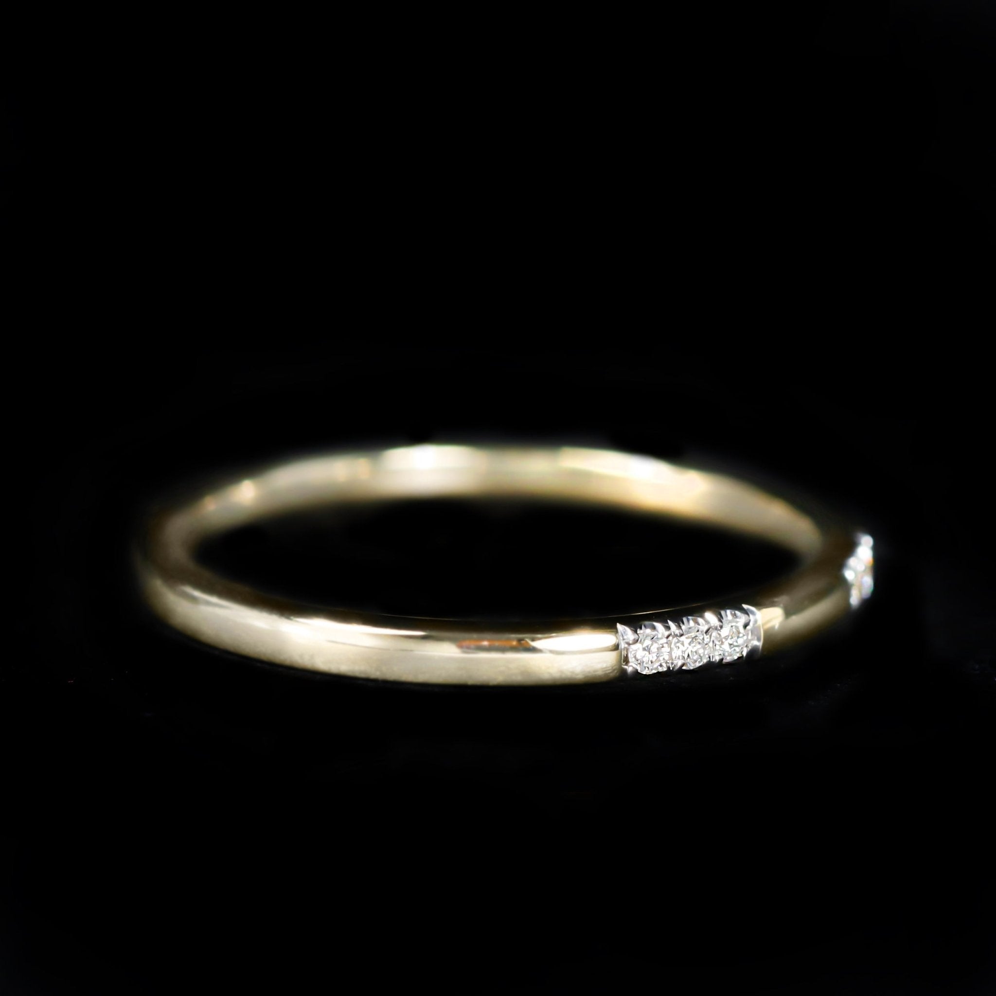 14K Yellow Gold 0.05 CTW Diamond Band - Walton's Jewelry