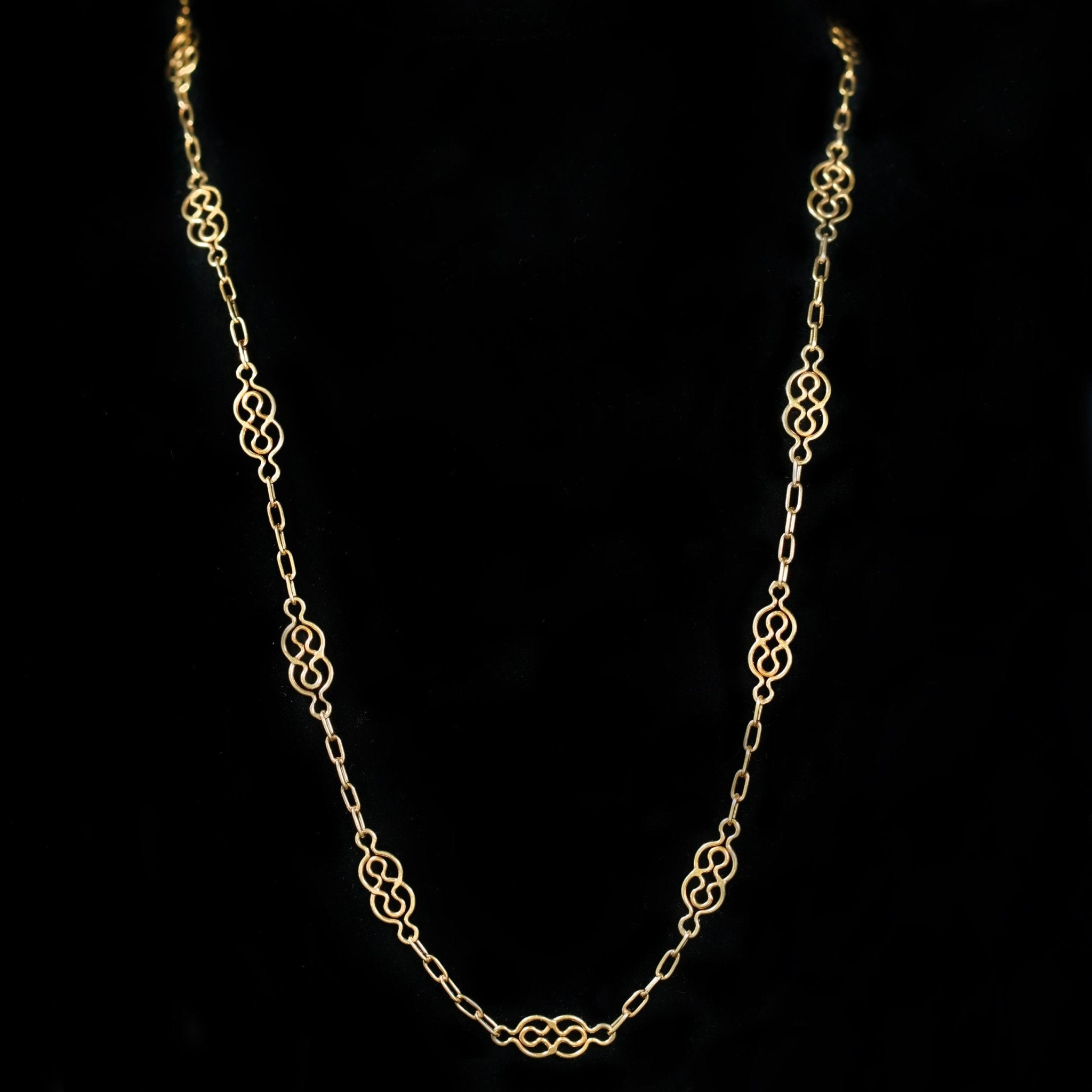 Edwardian 18K Yellow Gold Chain - Walton's Jewelry