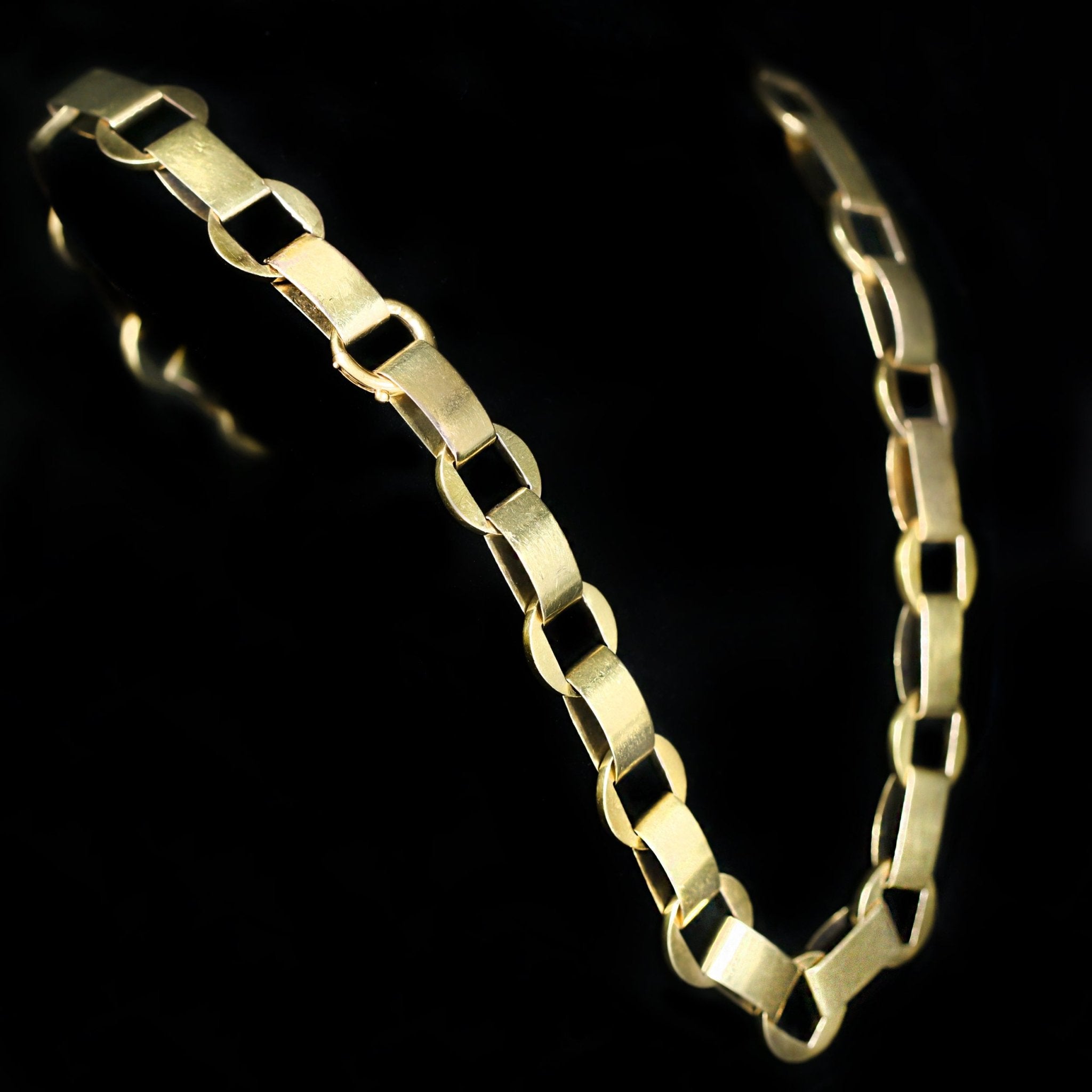 Victorian 15/18K Flat Link Chain, 18.5 Inches - Walton's Jewelry