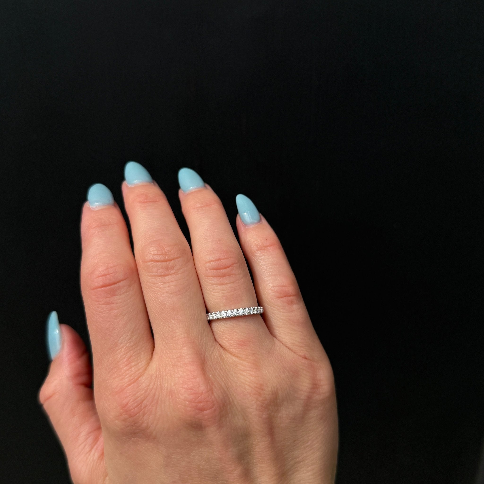 14K White Gold 0.76 Carat Diamond Band - Walton's Jewelry