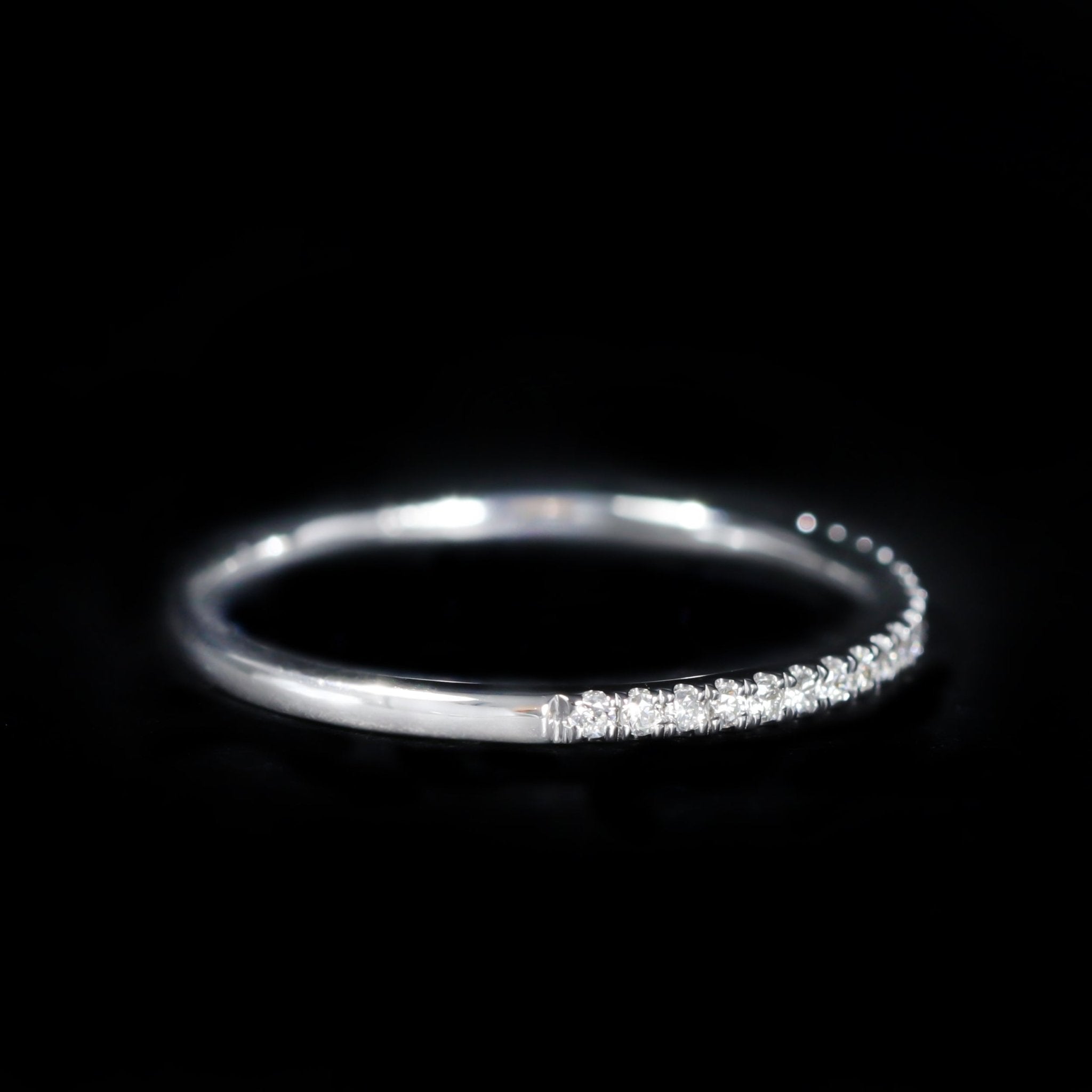 14K White Gold 0.11 CTW Diamond Band - Walton's Jewelry