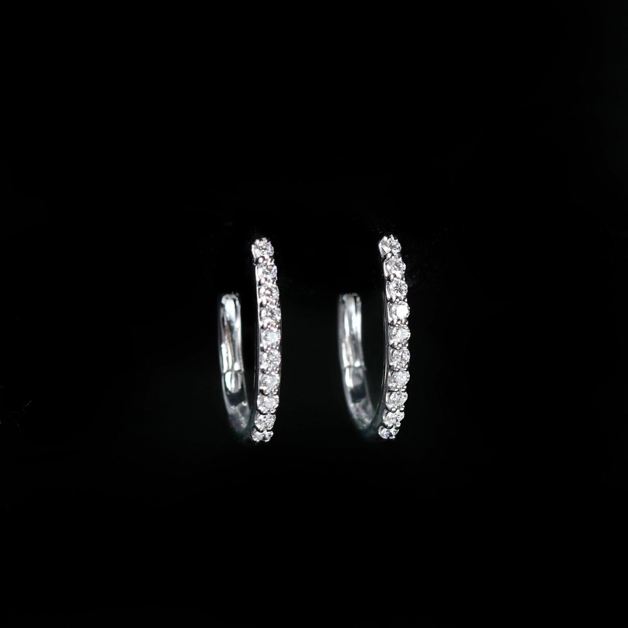 14K White Gold 2.23 CTW Tourmaline and Diamond Dangle Earrings - Walton's Jewelry