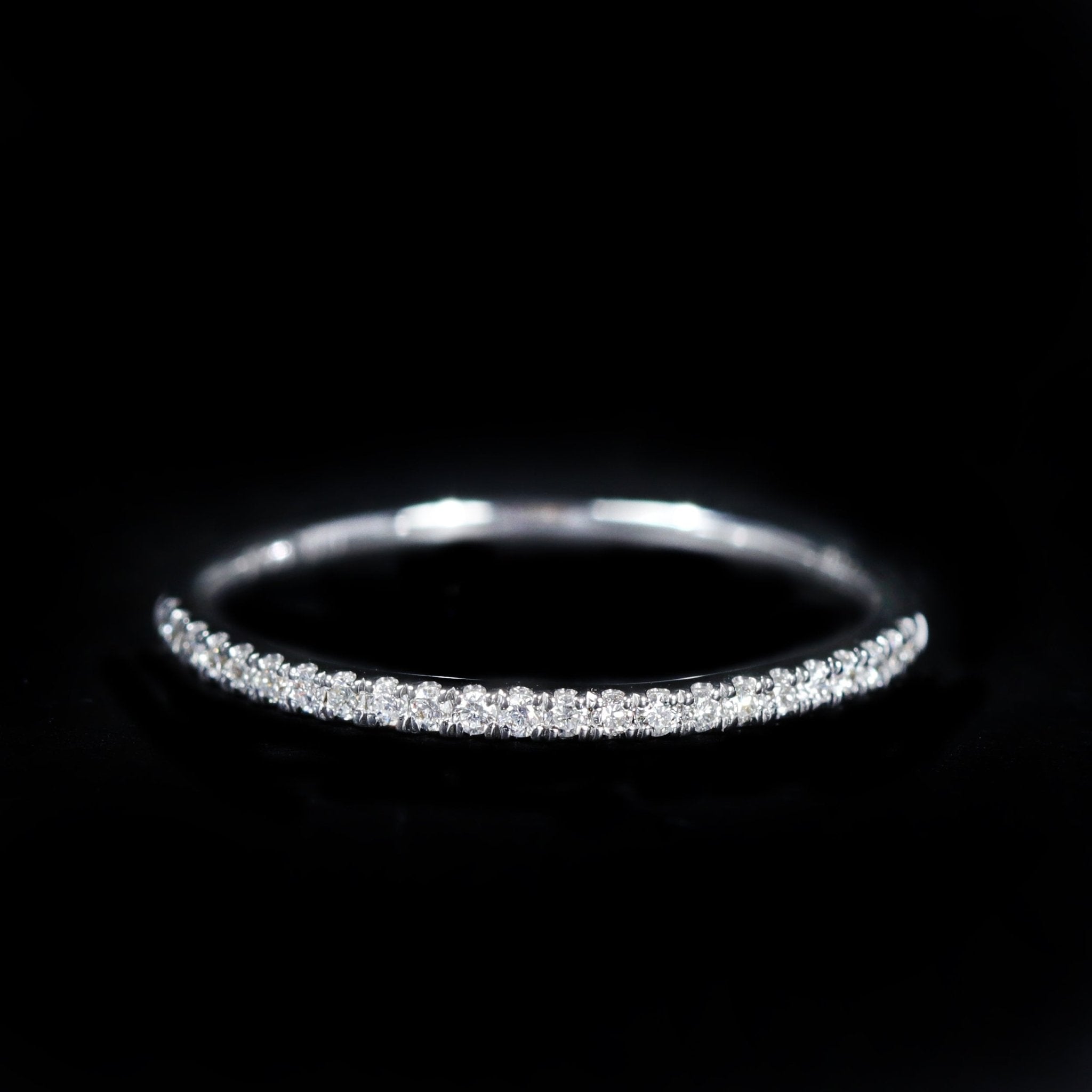 14K White Gold 0.11 CTW Diamond Band - Walton's Jewelry