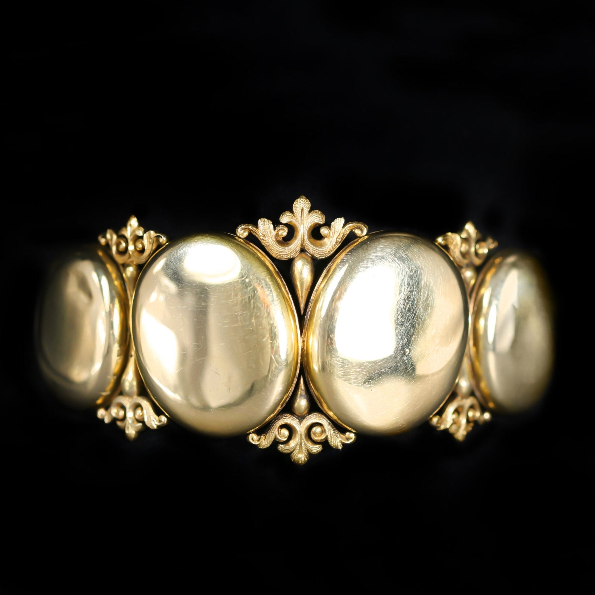 Victorian 14K Yellow Gold Locket Bracelet - Walton's Jewelry