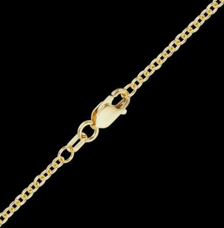 14k Yellow Gold Diamond - Cut Cable 16" Chain - Walton's Jewelry