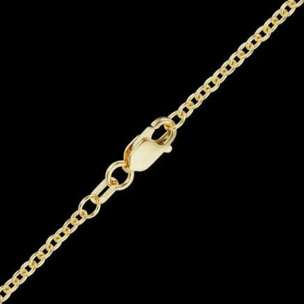 14k Yellow Gold Diamond - Cut Cable 18" Chain - Walton's Jewelry