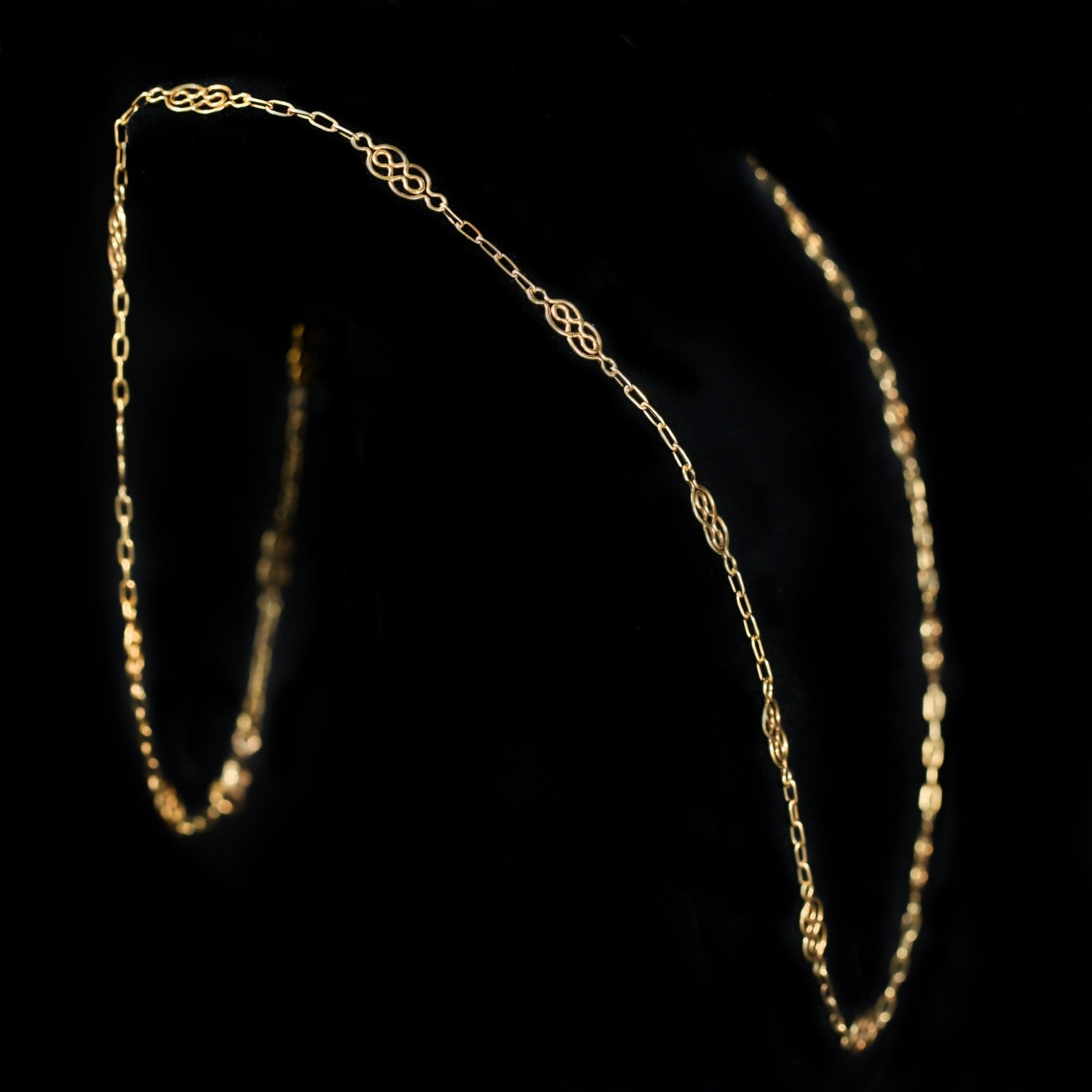 Edwardian 18K Yellow Gold Chain - Walton's Jewelry