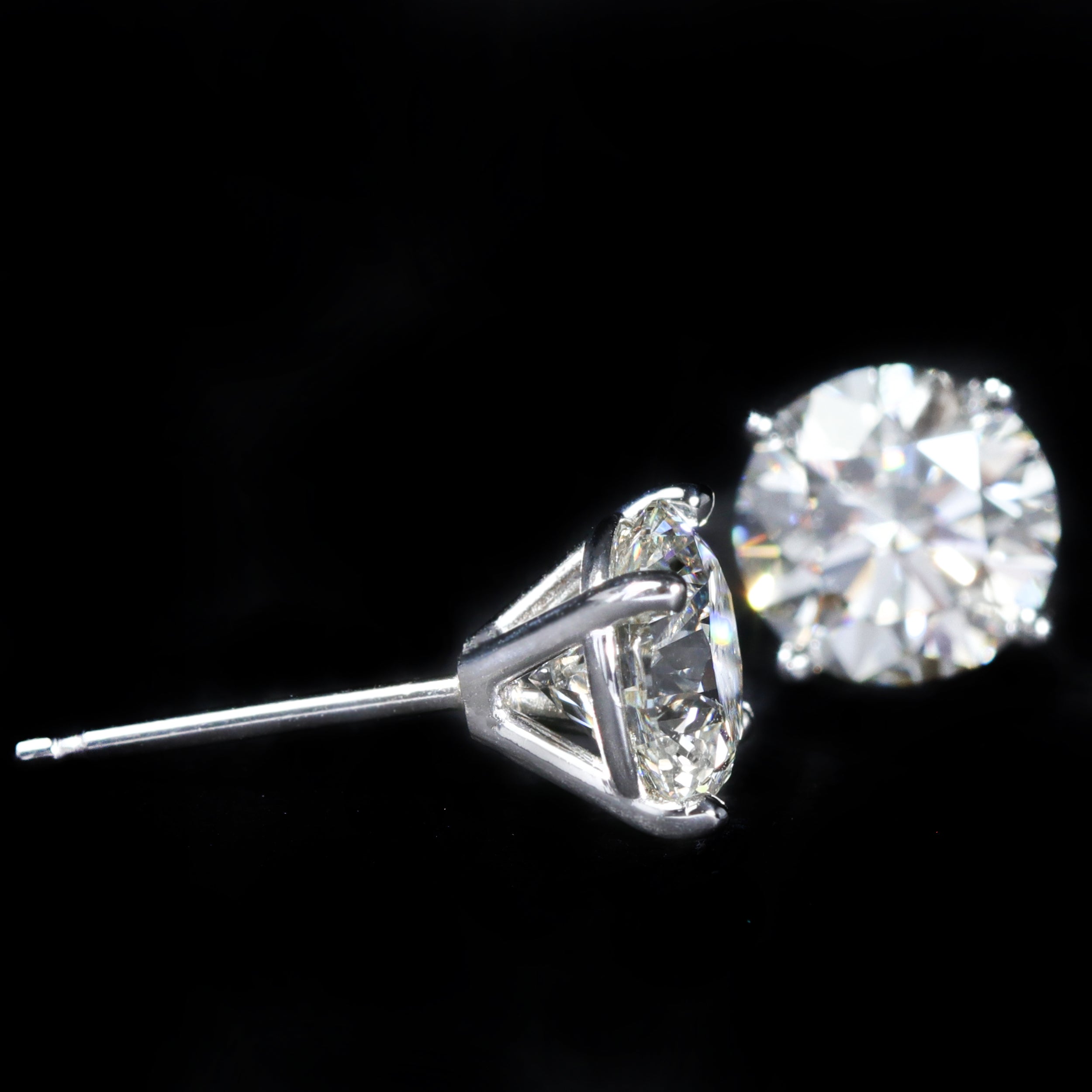 14K White Gold GIA 0.60 CTW Diamond Stud Earrings