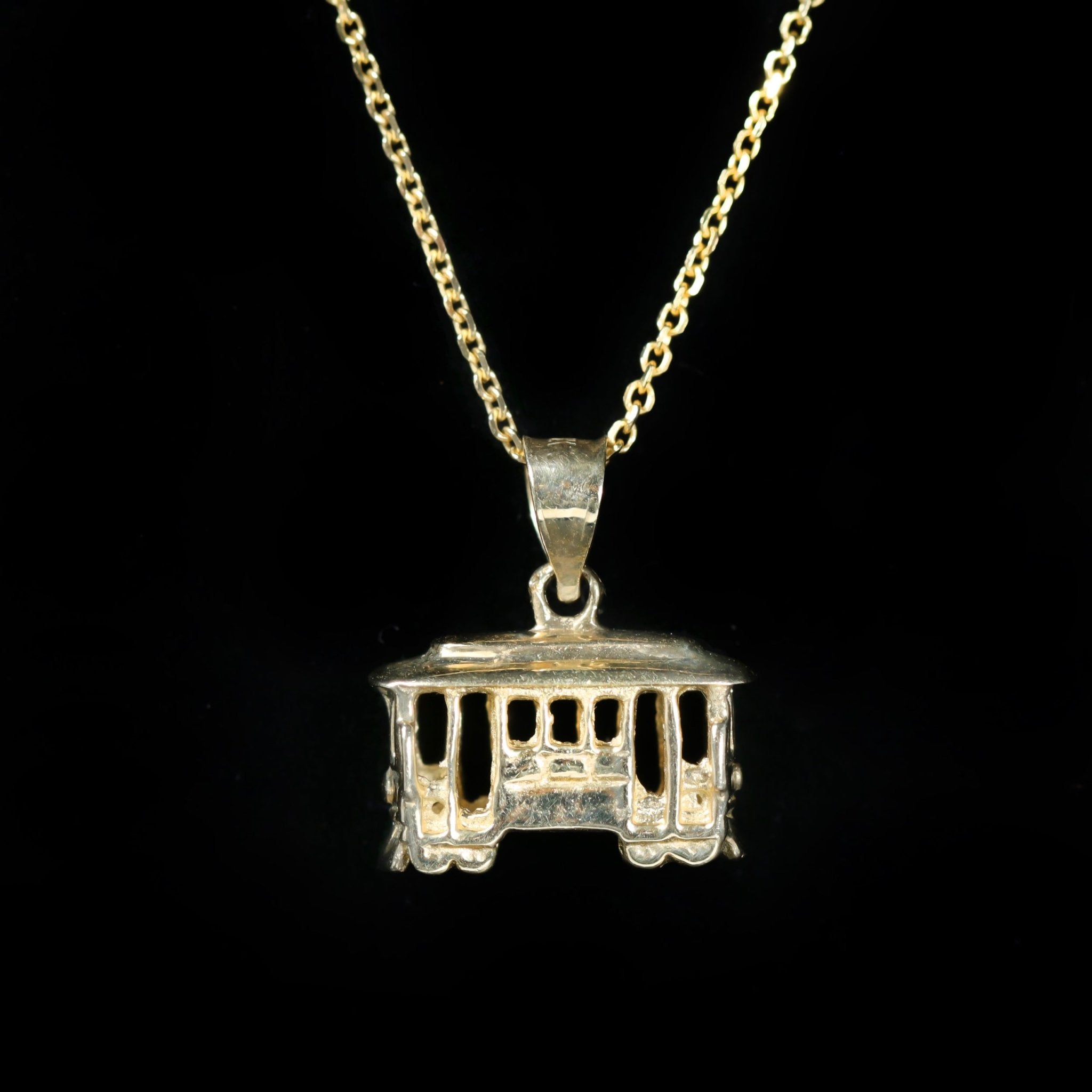 Estate 14K Yellow Gold Trolley Charm - Walton's Jewelry