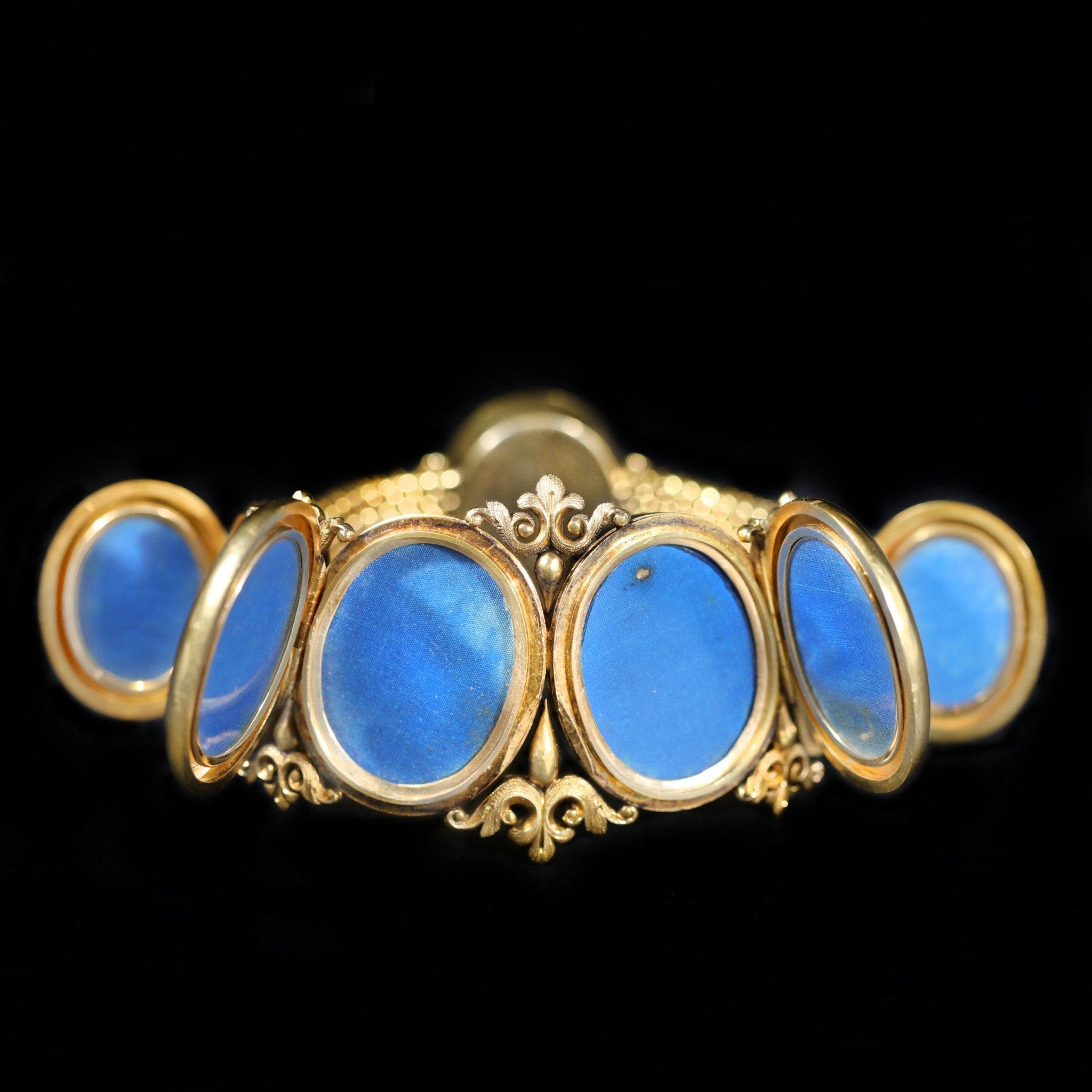 Victorian 14K Yellow Gold Locket Bracelet - Walton's Jewelry